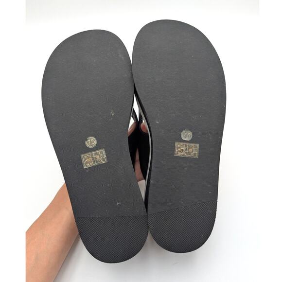 Kelsi Dagger Gigi Platform Wedge Flip Flop Sandal Women's Black Size US7.5 EU38 - Picture 9 of 11